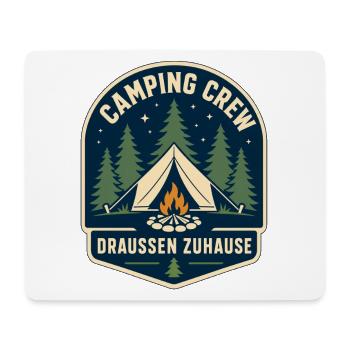 Camping Crew Draußen Zuhause - Mousepad (Querformat) - Weiß - Vorne