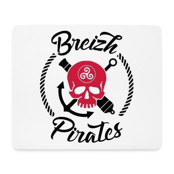 Breizh Pirates - Tapis de souris (format paysage) - blanc - Devant