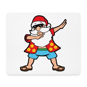 Lustiger Weihnachtsmann Santa Claus Weihnachten - Mousepad (Querformat) - Weiß - Vorne