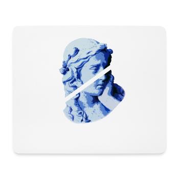 Aesthetic Vaporwave feminine Greek Marble Statue - Mouse Pad (horizontal) - white - Front