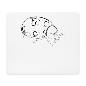 Coccinelle - one line drawing - Tapis de souris (format paysage) - blanc - Devant