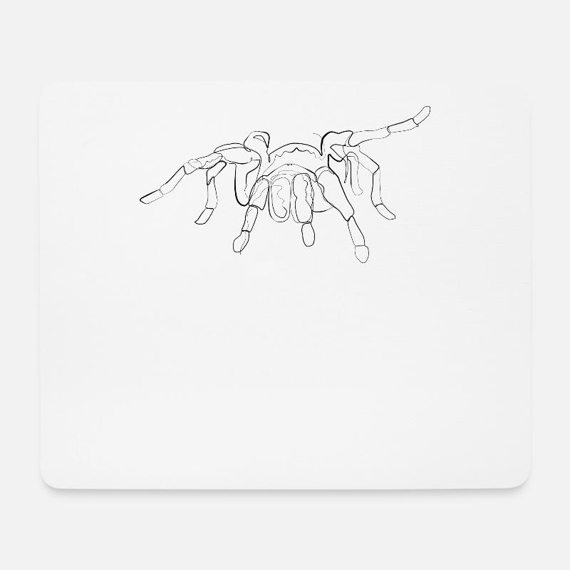 Vogelspinne Spinne - one line drawing - Mousepad (Querformat) - Weiß