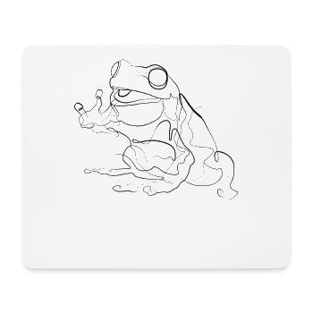 Frog - one line drawing - Mouse Pad (horizontal) - white - Front
