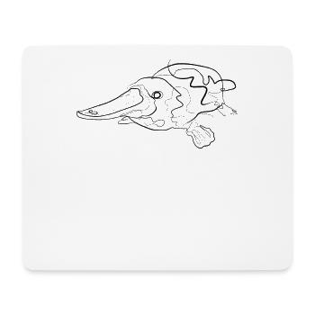 Platypus Australia - one line drawing - Mouse Pad (horizontal) - white - Front