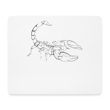 Scorpio - one line drawing - Mouse Pad (horizontal) - white - Front