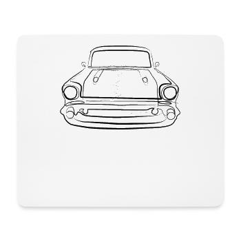 Oldtimer - one line drawing - Mouse Pad (horizontal) - white - Front