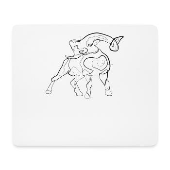 Aries - one line drawing - Mouse Pad (horizontal) - white - Front