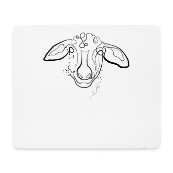 Hirte Schaf - one line drawing - Mousepad (Querformat) - Weiß - Vorne