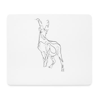 Capricorne - one line drawing - Tapis de souris (format paysage) - blanc - Devant