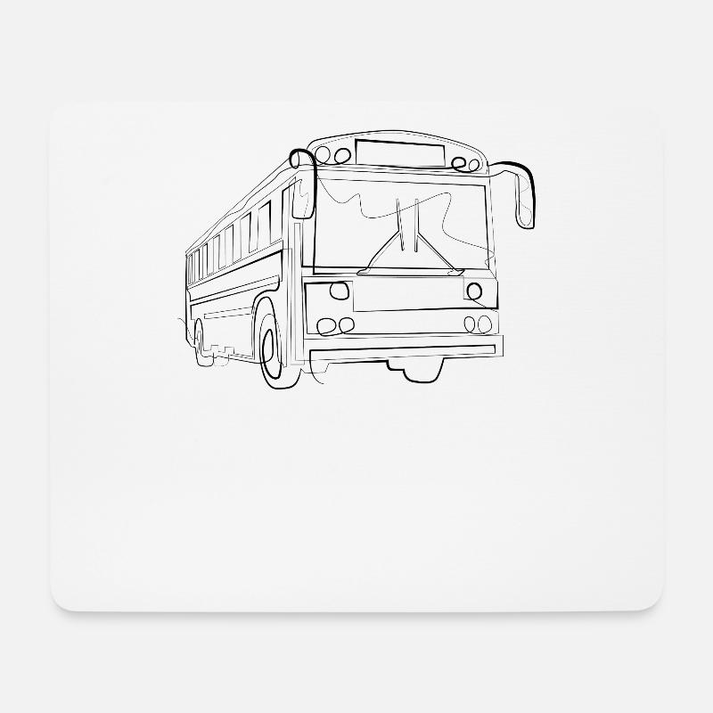 Busfahrer Bus - Mousepad (Querformat) - Weiß