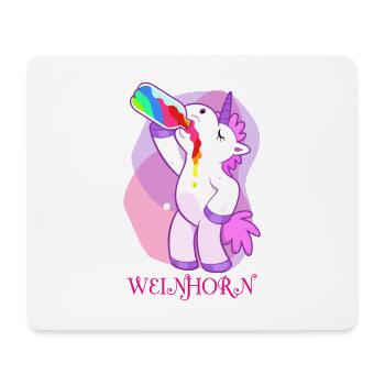 Weinhorn - Mousepad (Querformat) - Weiß - Vorne