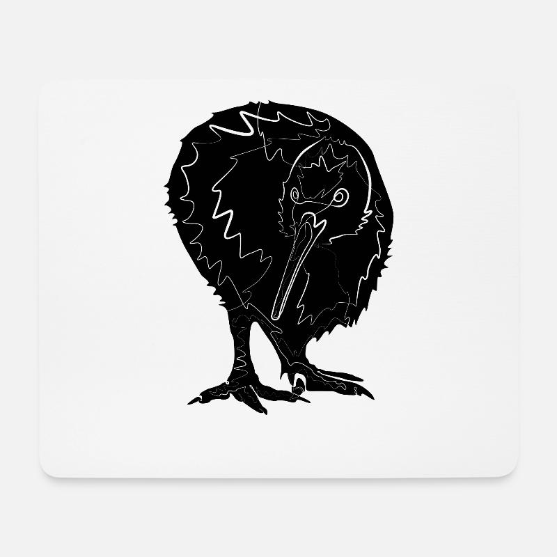 Kiwi Neuseeland - Mousepad (Querformat) - Weiß