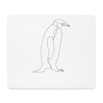 Pinguin Zeichnung - Mousepad (Querformat) - Weiß - Vorne