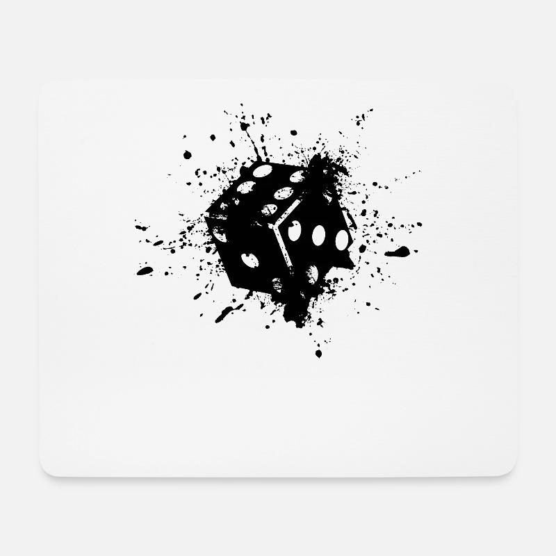 Würfel - Mousepad (Querformat) - Weiß