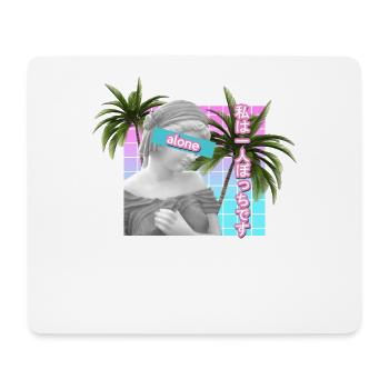 Seul cadeau de Meme Statue Vaporwave. Antisocial - Tapis de souris (format paysage) - blanc - Devant
