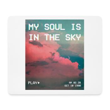 My Soul Is In The Sky Aesthetic Vaporwave - Mouse Pad (horizontal) - white - Front