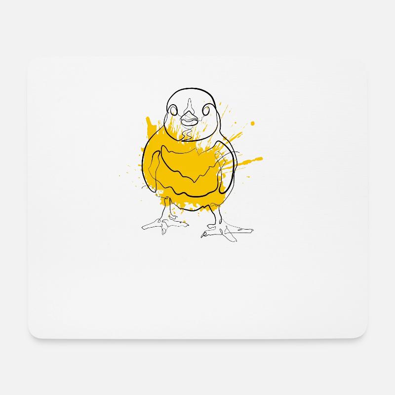 Küken - Mousepad (Querformat) - Weiß