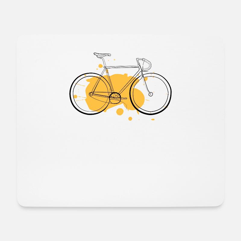 Rennrad | one line drawing - Mousepad (Querformat) - Weiß