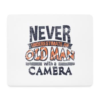 Kamera Opa - Mousepad (Querformat) - Weiß - Vorne