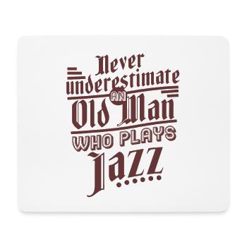 Grand-père jazz - Tapis de souris (format paysage) - blanc - Devant