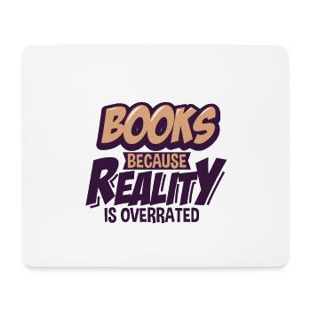 Bücher - Mousepad (Querformat) - Weiß - Vorne