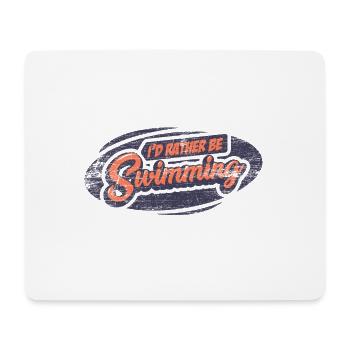 Natation - Tapis de souris (format paysage) - blanc - Devant
