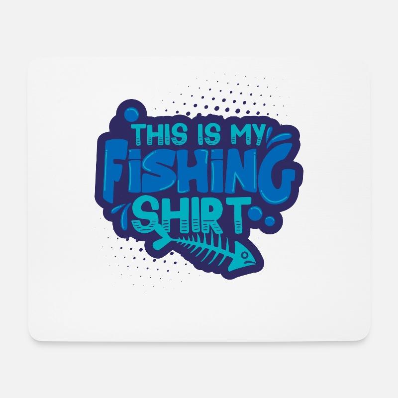 Angeln - Mousepad (Querformat) - Weiß