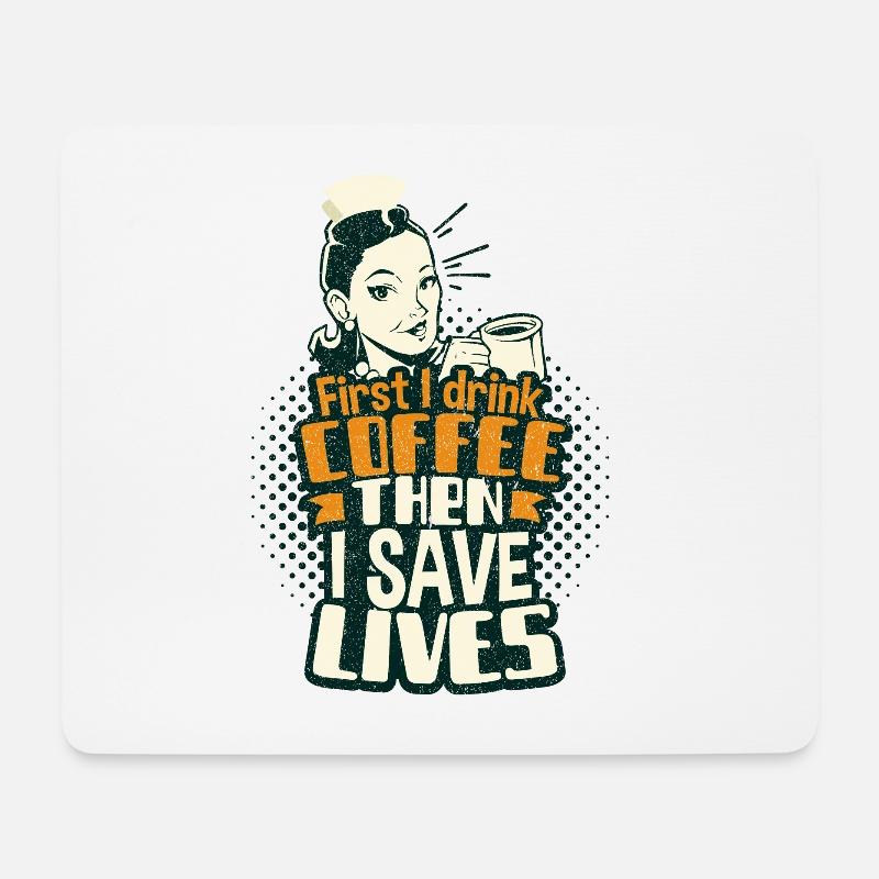 Krankenschwester - Mousepad (Querformat) - Weiß