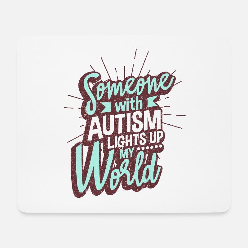 Autist Autismus - Mousepad (Querformat) - Weiß