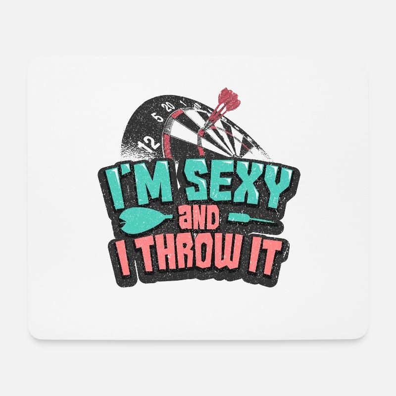 Dart Darts - Mousepad (Querformat) - Weiß
