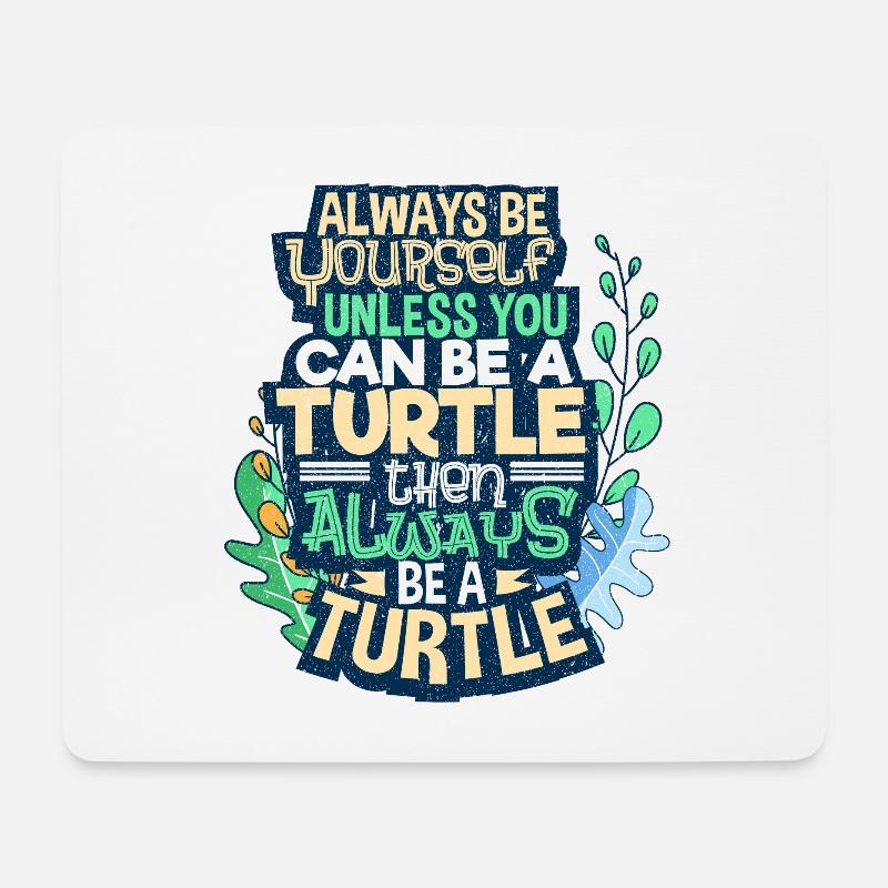 Schildkröte - Mousepad (Querformat) - Weiß