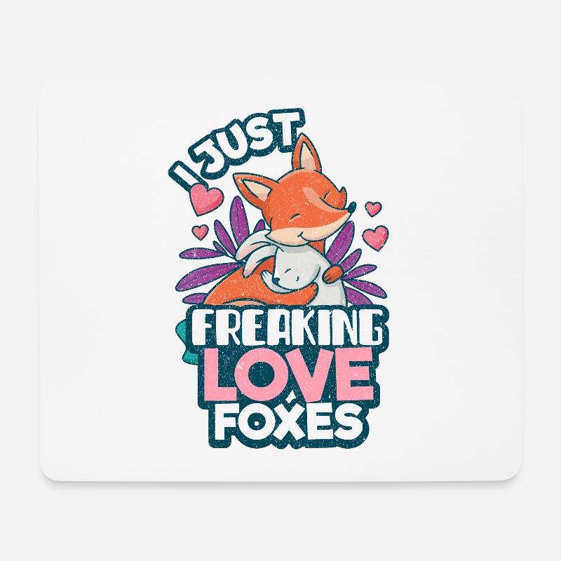 Fuchs - Mousepad (Querformat) - Weiß