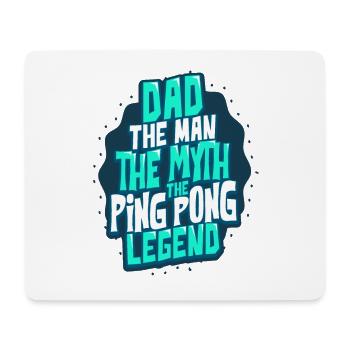 Tischtennis Papa - Mousepad (Querformat) - Weiß - Vorne