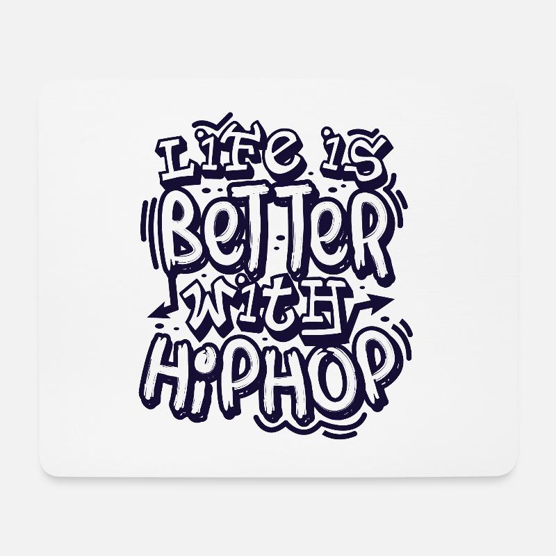 Hip hop - Tapis de souris (format paysage) - blanc