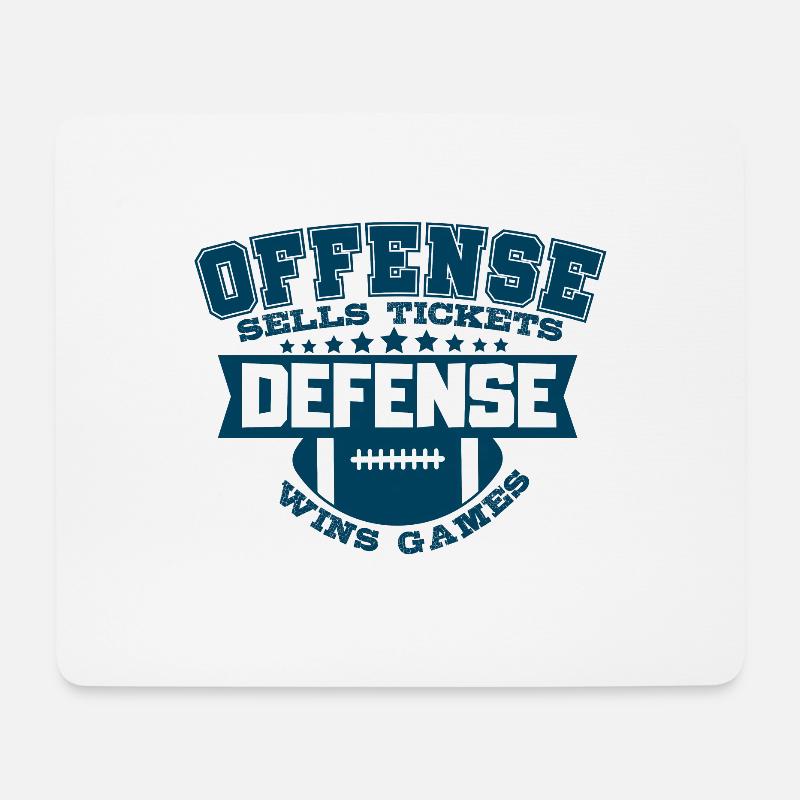 American Football - Mousepad (Querformat) - Weiß