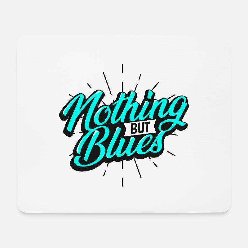 Blues Musik - Mousepad (Querformat) - Weiß