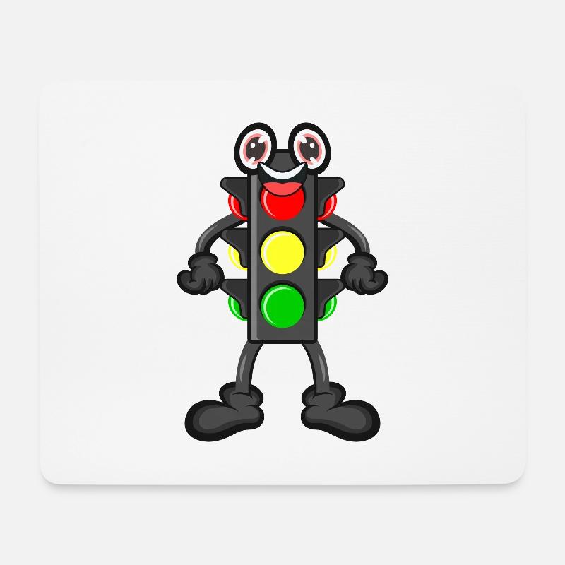Ampel Führerschein - Mousepad (Querformat) - Weiß