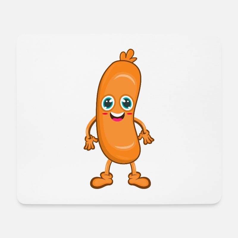 Wurst - Mousepad (Querformat) - Weiß