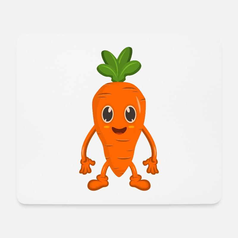 Karotte Möhre - Mousepad (Querformat) - Weiß
