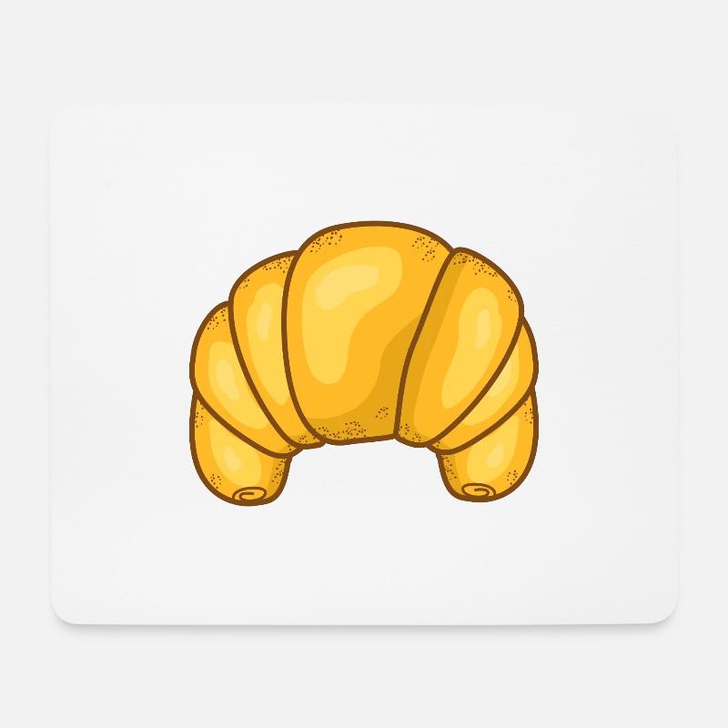 Croissant - Mousepad (Querformat) - Weiß