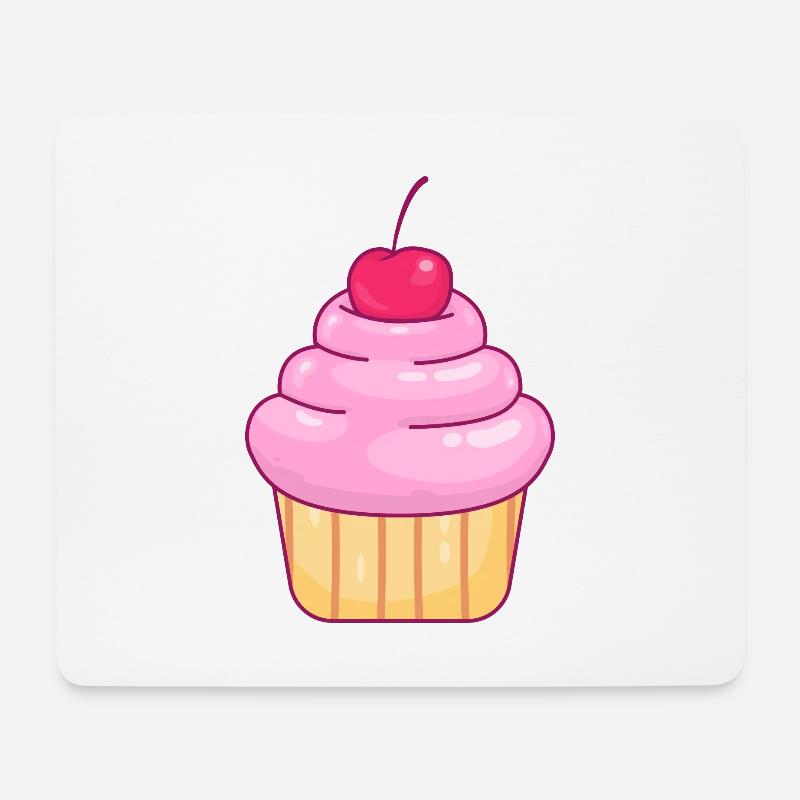 Cupcake Muffin - Mousepad (Querformat) - Weiß