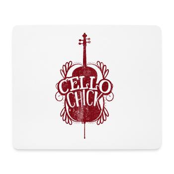 Cello - Mousepad (Querformat) - Weiß - Vorne