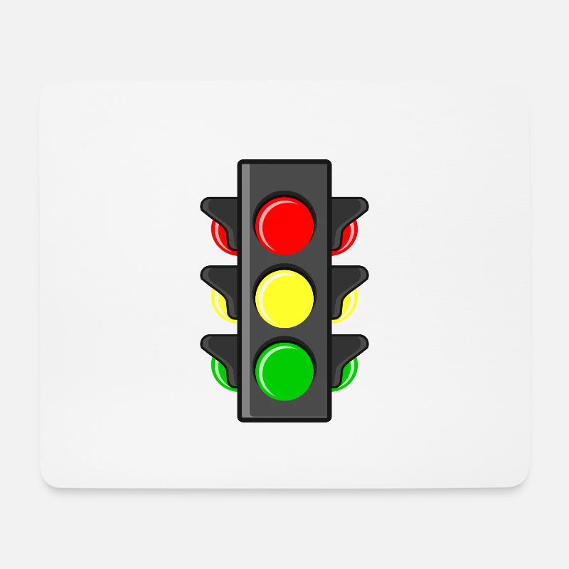 Ampel Führerschein Fahrschule - Mousepad (Querformat) - Weiß