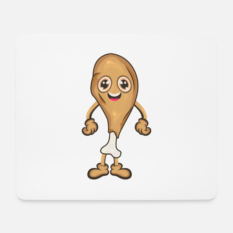 Hähnchen Keule Chicken Wing - Mousepad (Querformat) - Weiß