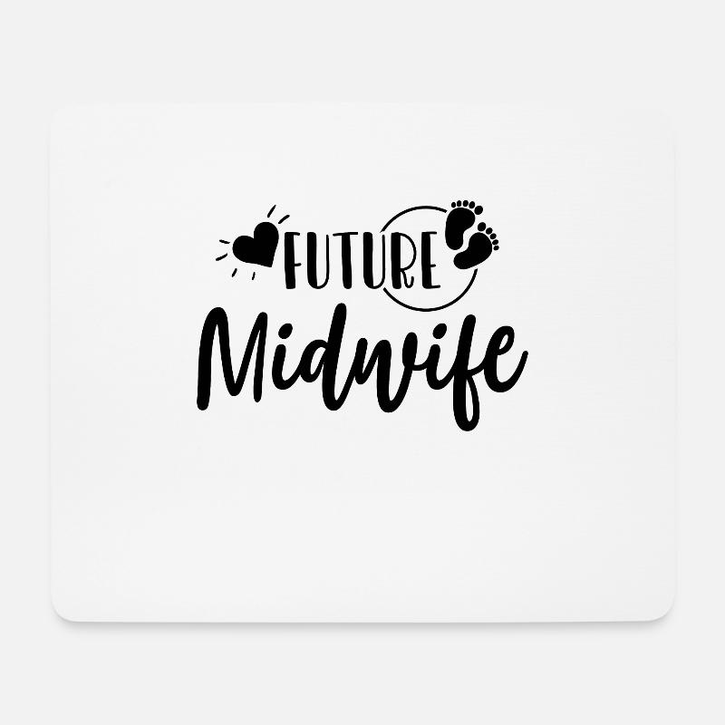 Hebamme in Ausbildung - Mousepad (Querformat) - Weiß