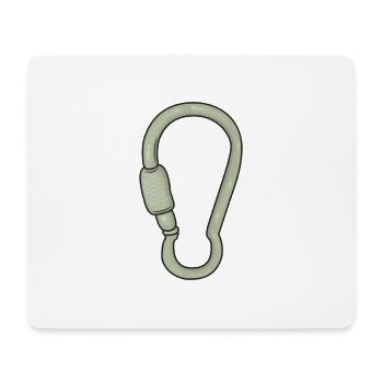 Snap hook climbing climber - Mouse Pad (horizontal) - white - Front