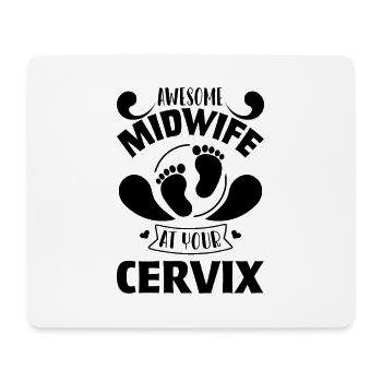 sage-femme - Tapis de souris (format paysage) - blanc - Devant