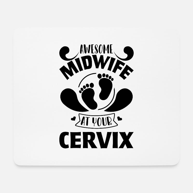 Hebamme - Mousepad (Querformat) - Weiß