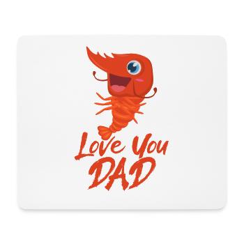 Hab dich lieb Papa - Mousepad (Querformat) - Weiß - Vorne