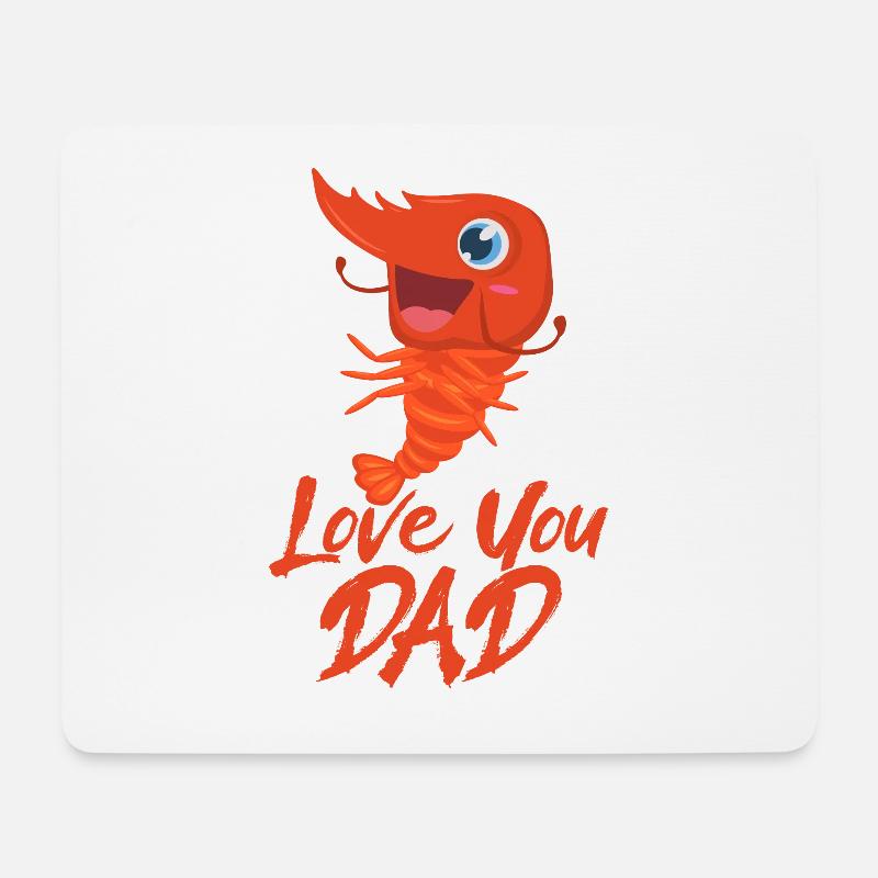 Hab dich lieb Papa - Mousepad (Querformat) - Weiß